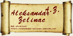 Aleksandar Zelinac vizit kartica